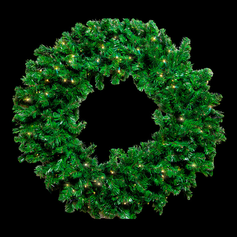Pre-lit Wreath 48″ – Sun Warm White