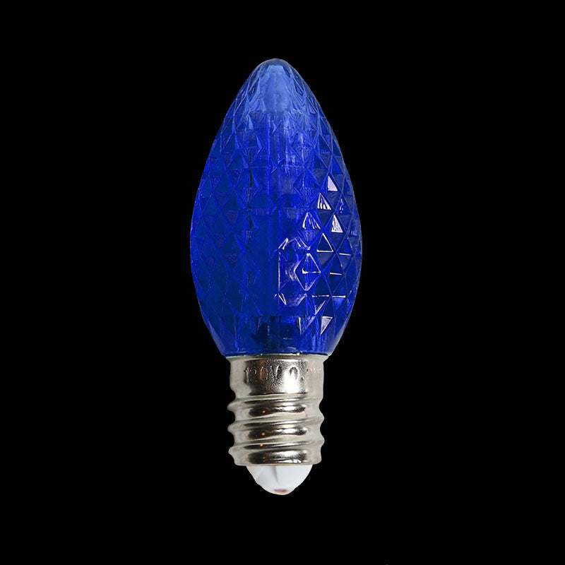C7 LED Faceted Bulb – Blue