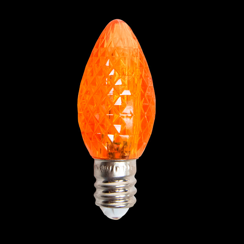 C7 LED Faceted Bulb – Orange