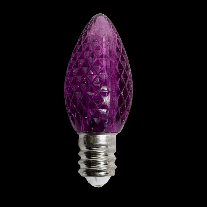 C7 LED Faceted Bulb – Purple