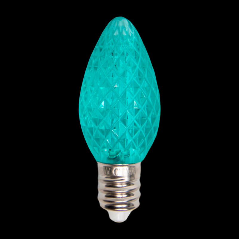 C7 LED Faceted Bulb – Teal
