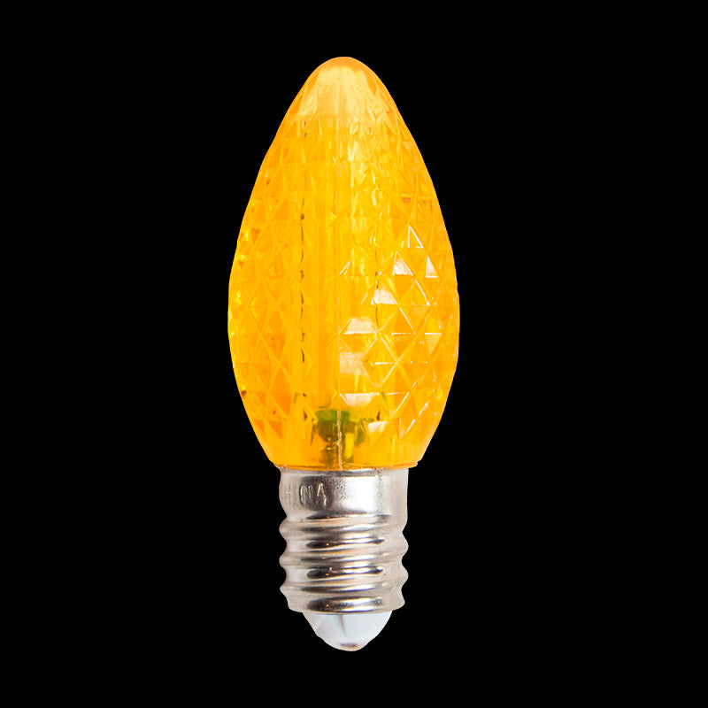 C7 LED Faceted Bulb – Yellow