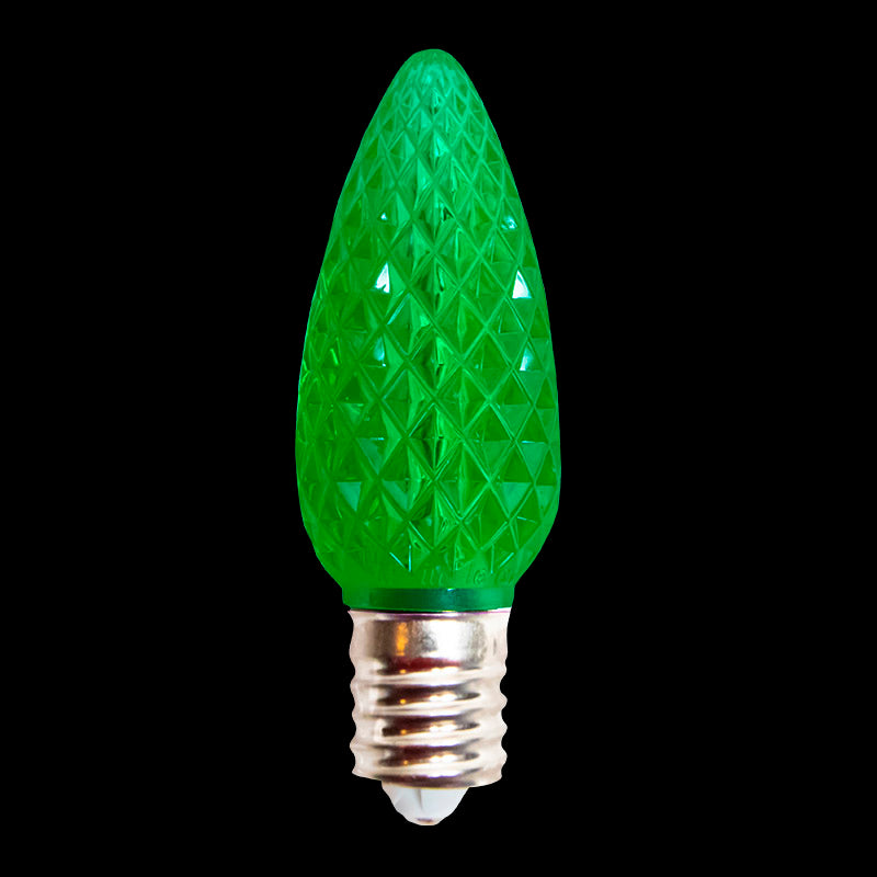 C9 V2 LED Faceted Bulb – Green