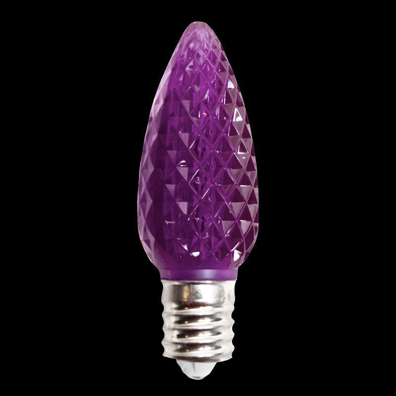 C9 V2 LED Faceted Bulb – Purple