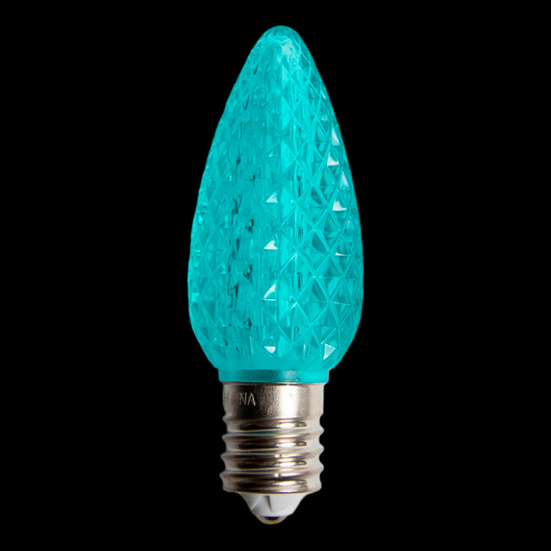 C9 V2 LED Faceted Bulb – Teal