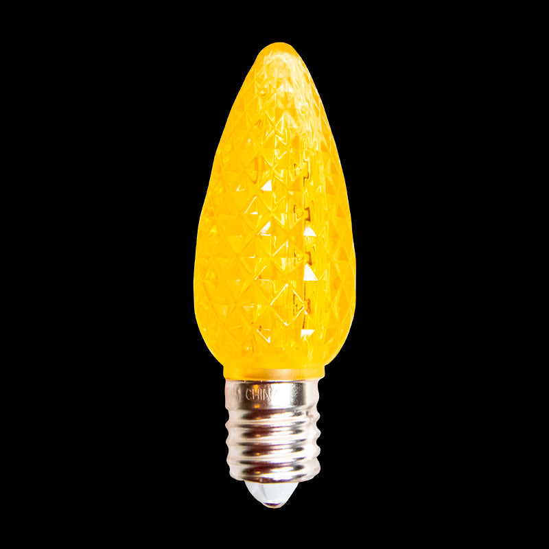 C9 V2 LED Faceted Bulb – Yellow